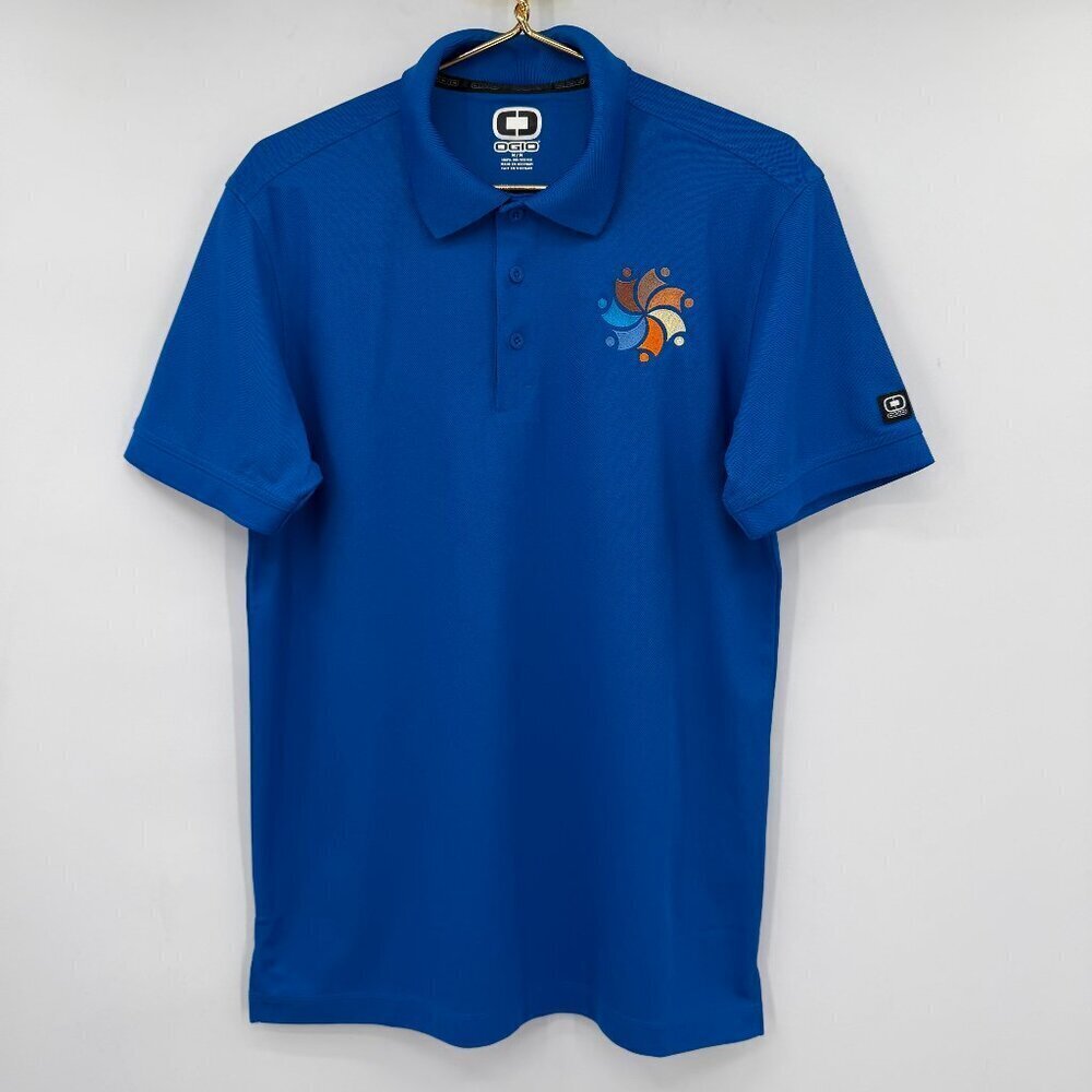 OGIO Men’s Blue Performance Polo Shirt Logo Size M